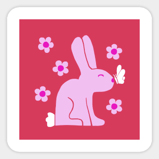 Bunny with Butterfly Sticker